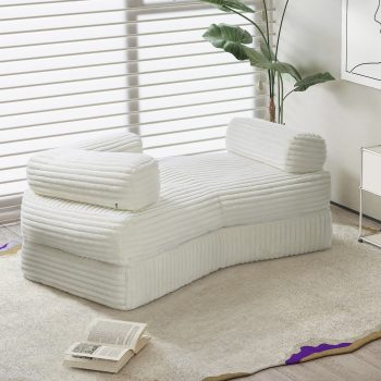 curved sofa lounge couch 6422 pebble pillows