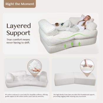 curved sofa lounge couch 6433 pebble pillows