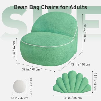cute seashell bean bag chair 6461 pebble pillows