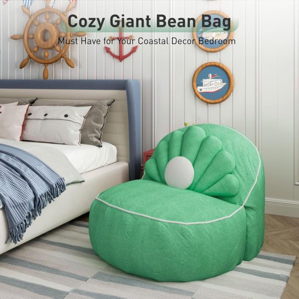 Cute Seashell Bean Bag Chair for Teens and Adults Relaxation - Image 6