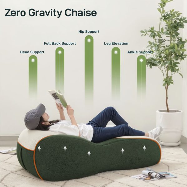 Curved Floor Sofa with Lumbar Support & Breathable Fabric - Image 4