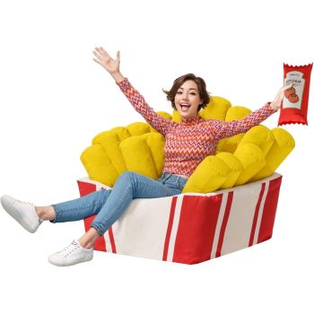 Fries Bean Bag Chair: Adjustable, cozy comfort for relaxation & fun decor