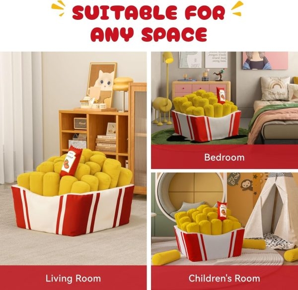Fries Bean Bag Chair: Adjustable, cozy comfort for relaxation & fun decor - Image 4