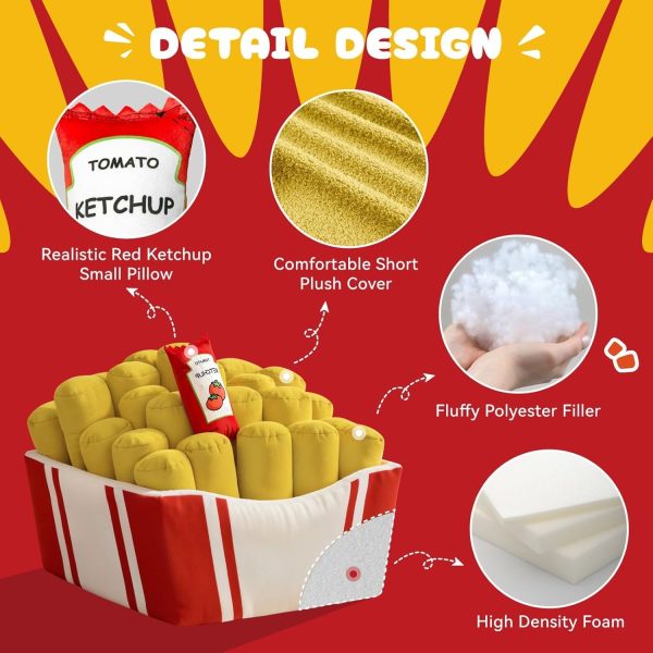 Fries Bean Bag Chair: Adjustable, cozy comfort for relaxation & fun decor - Image 7