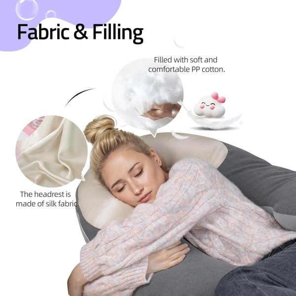 Full Body U-Shape Pillow for Side Sleepers & Reading Support - Image 11