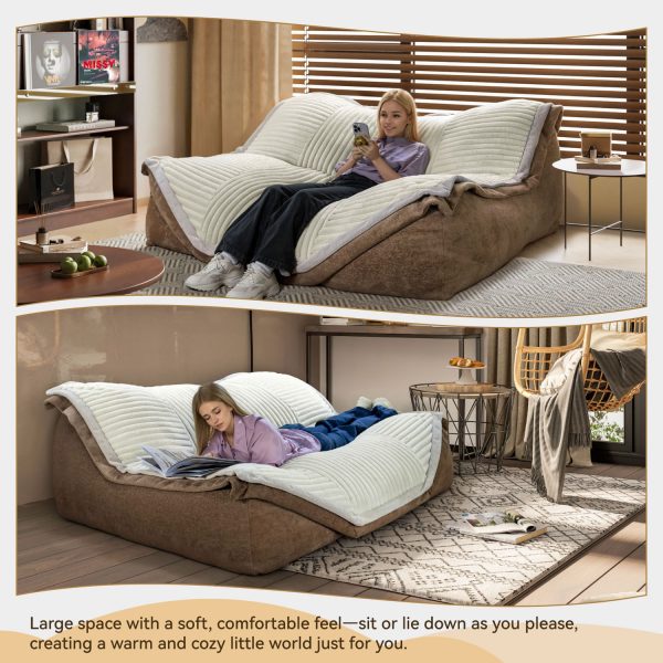 Giant Bean Bag Sofa: Cozy Lounger for Adults Plush Comfort - Image 8