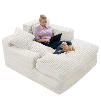 Oversized Loveseat Recliner for Gaming, Reading, and Lounging Comfort