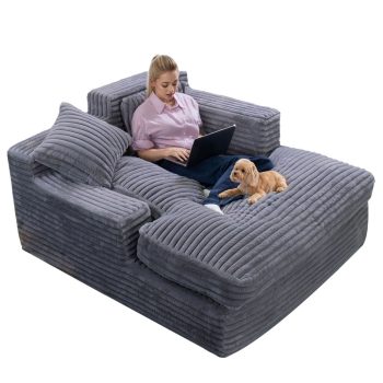 Oversized Sofa Bed Sleeper Chaise Lounge Chair, Removable Cover