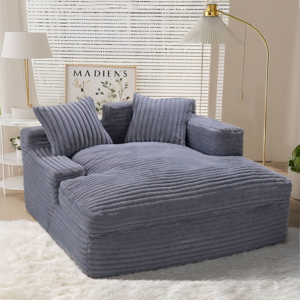 Oversized Sofa Bed Sleeper Chaise Lounge Chair, Removable Cover - Image 2