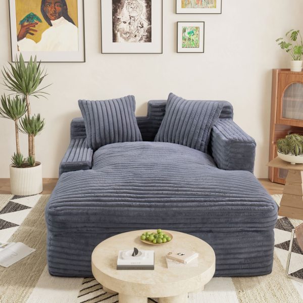 Oversized Sofa Bed Sleeper Chaise Lounge Chair, Removable Cover - Image 3