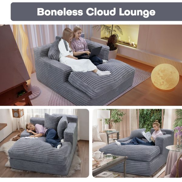 Oversized Sofa Bed Sleeper Chaise Lounge Chair, Removable Cover - Image 6
