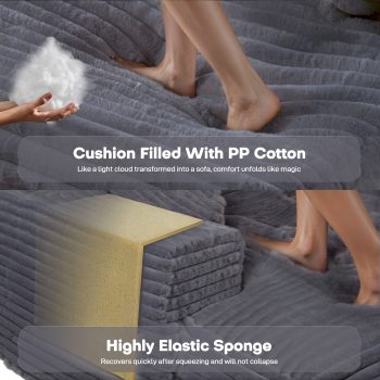 oversized sofa bed 6381 pebble pillows