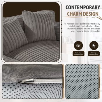 oversized sofa bed 6385 pebble pillows