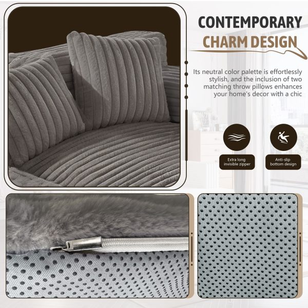 Oversized Sofa Bed Sleeper Chaise Lounge Chair, Removable Cover - Image 11
