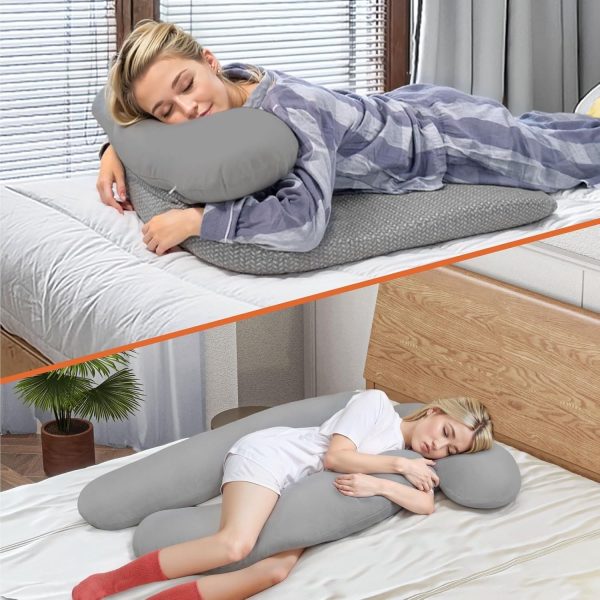 Side Sleeper Body Pillow with Arm Hole for Shoulder Neck Support - Image 2
