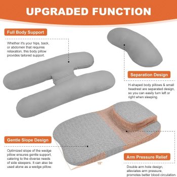 side sleeper body pillow 6439 pebble pillows