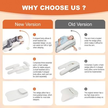 side sleeper body pillow 6446 pebble pillows