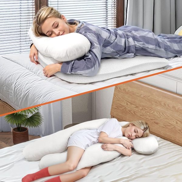 Side Sleeper Body Pillow with Arm Hole for Shoulder Neck Support - Image 13
