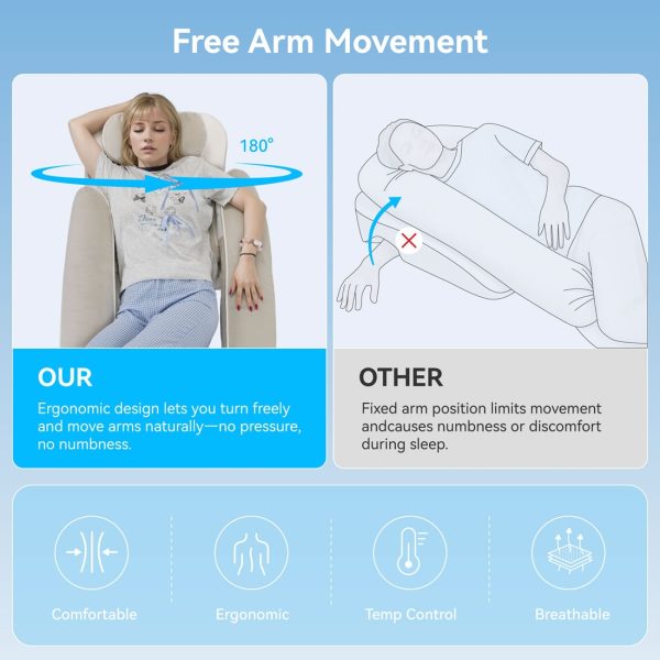 Side Sleeper Pillow: Neck & Back Pain Relief with Arm Freedom Design - Image 6