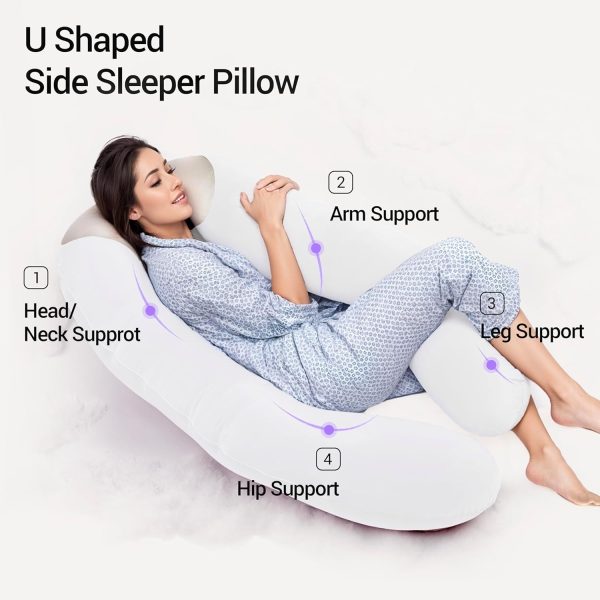 Versatile U-Shape Support Pillow for Adults, Ideal for Side Sleepers - Image 2