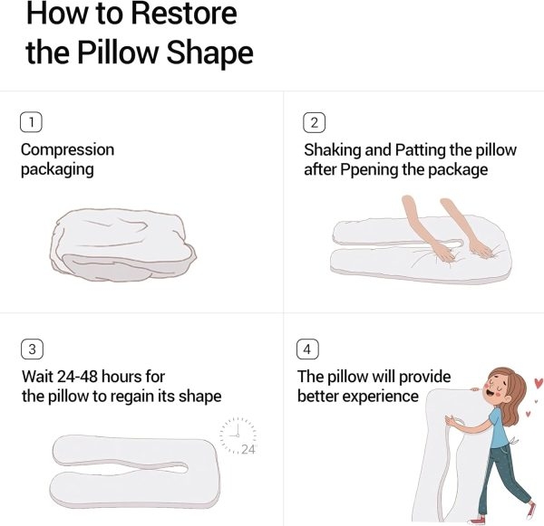 Versatile U-Shape Support Pillow for Adults, Ideal for Side Sleepers - Image 6