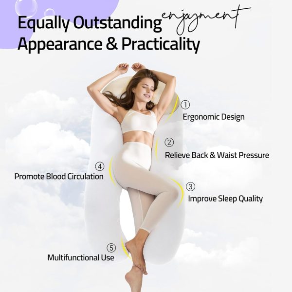 Versatile U-Shape Support Pillow for Adults, Ideal for Side Sleepers - Image 8