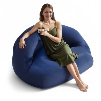 Large Bean Bag Chair with Filler, Supportive Floor Couch for Lounging