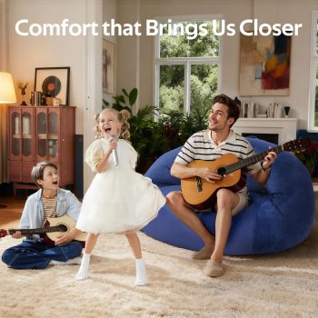 large bean bag chair floor couch 6510 pebble pillows