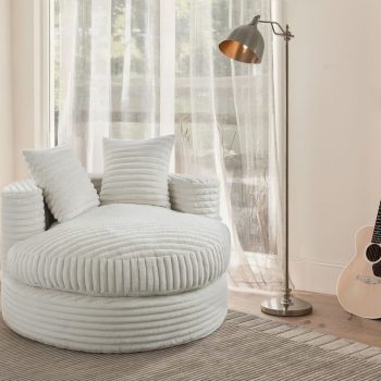 round lounge chair bean bag sofa 6528 pebble pillows