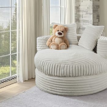 round lounge chair bean bag sofa 6533 pebble pillows