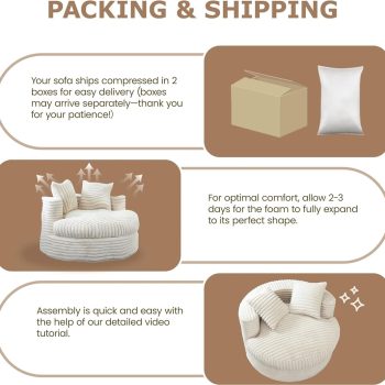 round lounge chair bean bag sofa 6535 pebble pillows