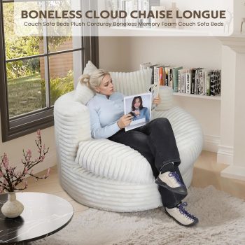 round lounge chair bean bag sofa 6536 pebble pillows
