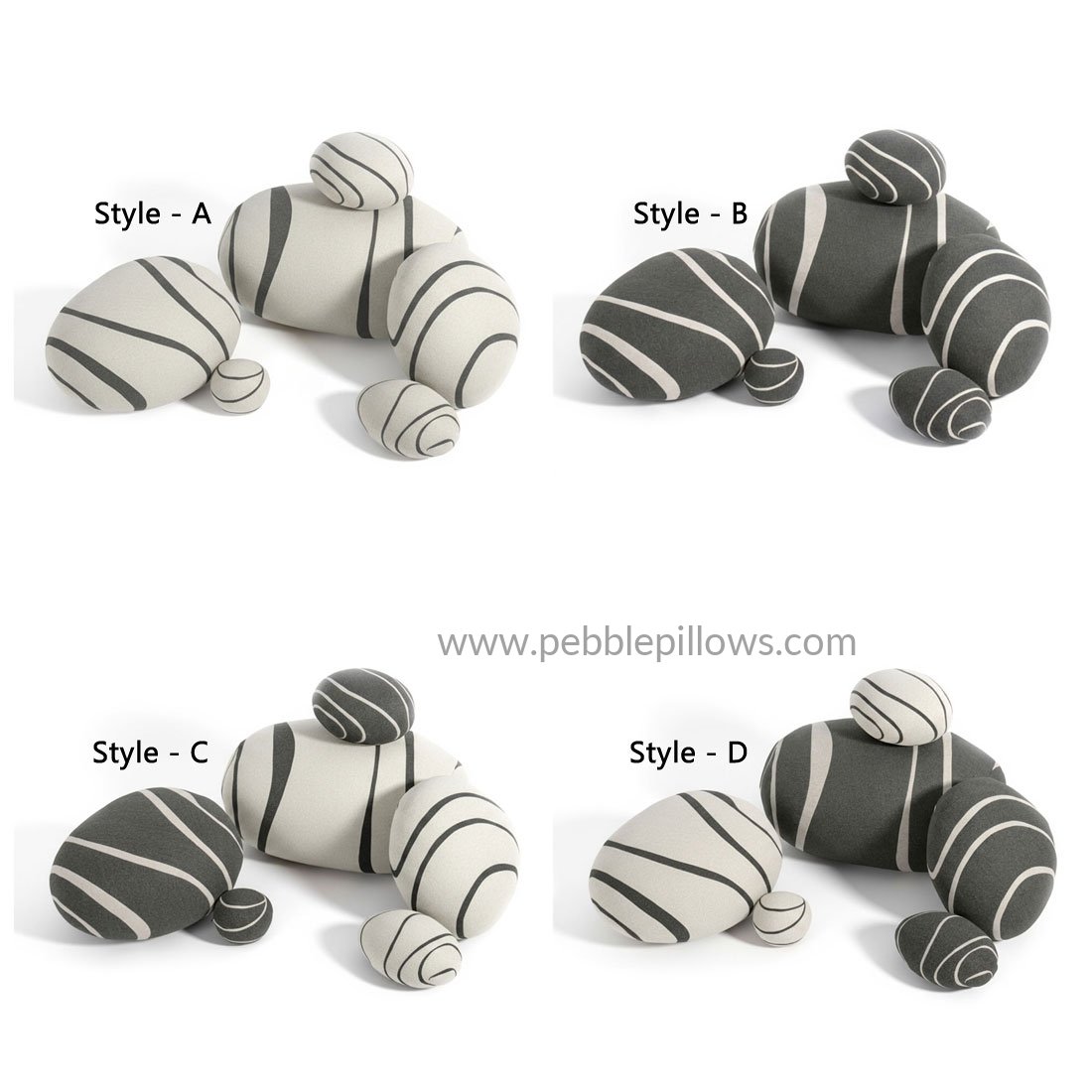 Pebble Pillows Neo-LivingStones Rock Pillows Pebble Cushions Set 5 pebble pillows Pebble Pillows Neo-LivingStones Rock Pillows Pebble Cushions Set - Image 5