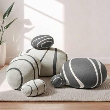 Pebble Pillows Neo-LivingStones Rock Pillows Pebble Cushions Set 25 pebble pillows livingstones pebble pillows 6811 pebble pillows