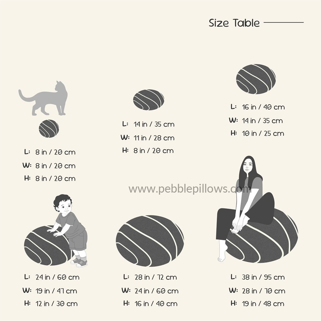 Pebble Pillows Neo-LivingStones Rock Pillows Pebble Cushions Set 12 pebble pillows Pebble Pillows Neo-LivingStones Rock Pillows Pebble Cushions Set - Image 12